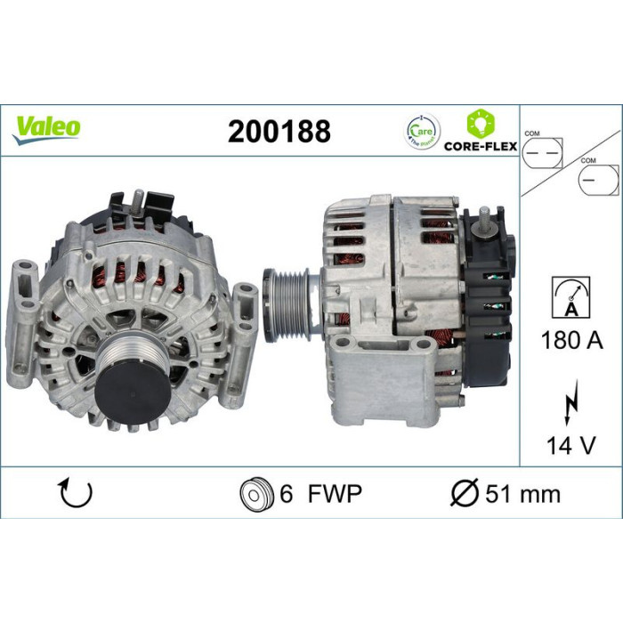 Valeo Lichtmaschine 200188 Valeo Lichtmaschine 200188