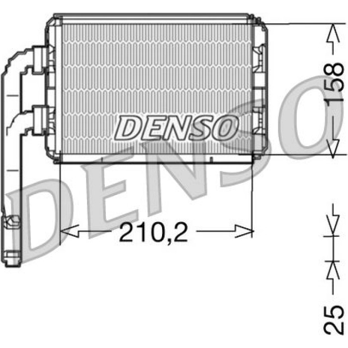 Denso Wärmetauscher DRR23016 Denso Wärmetauscher DRR23016