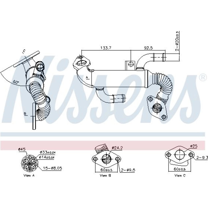 Nissens AGR-Kühler 989399 Nissens AGR-Kühler 989399