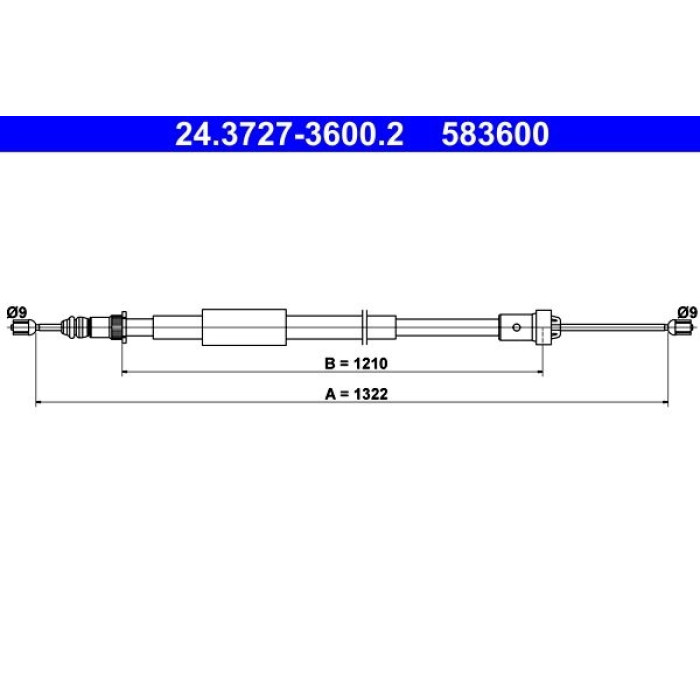 ATE Handbremsseil 24.3727-3600.2
