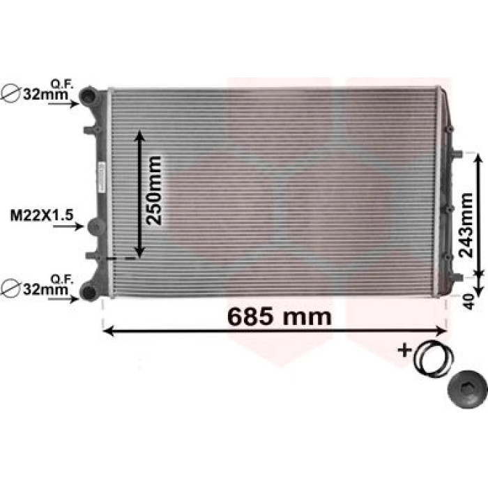 Van Wezel Motorkühler 76002008