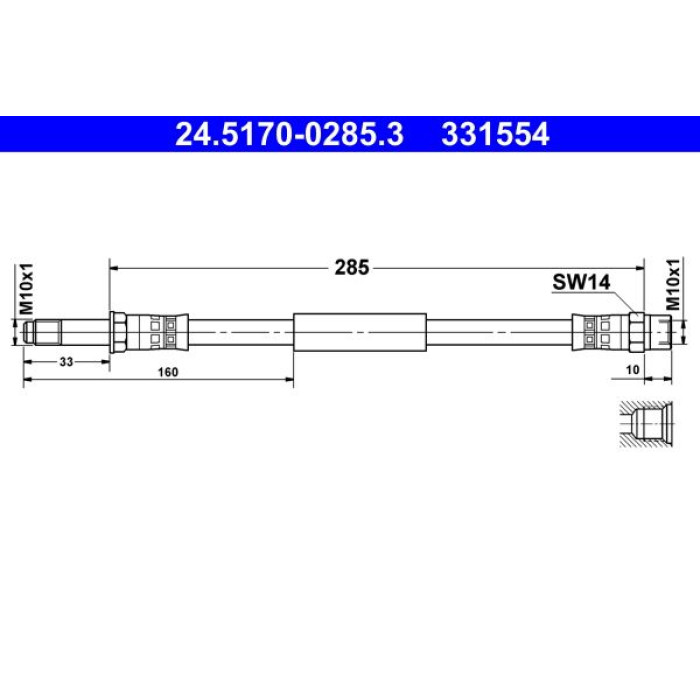 ATE Bremsschlauch 24.5170-0285.3