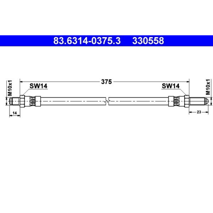 ATE Bremsschlauch 83.6314-0375.3 ATE Bremsschlauch 83.6314-0375.3