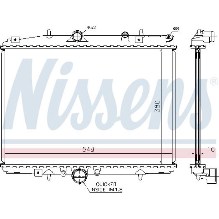 Nissens Wasserkühler PKW 61291A Nissens Wasserkühler PKW 61291A
