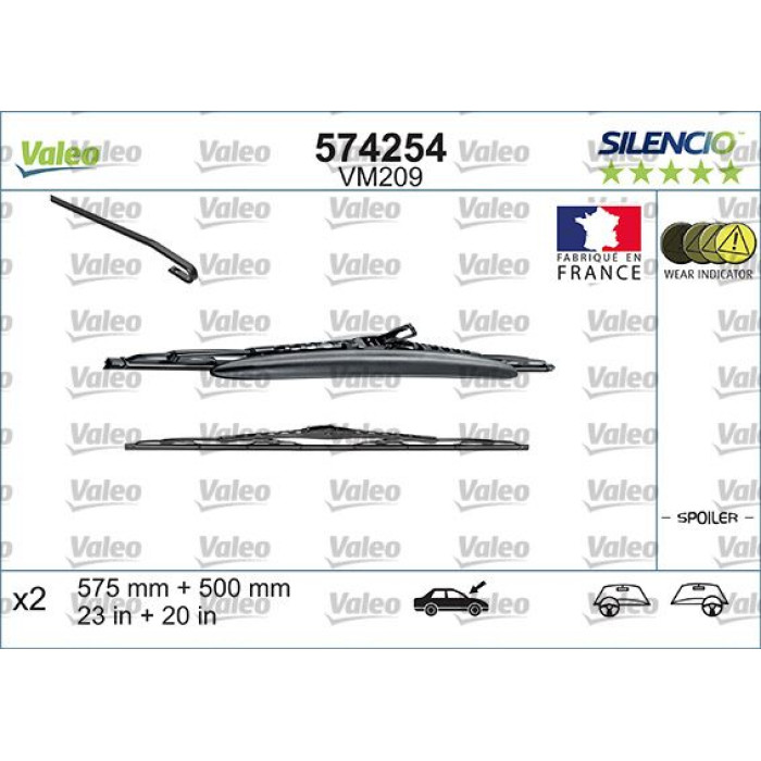 574254 Valeo Scheibenwischer 574254 - Silencio Performance 574254 Valeo Scheibenwischer 574254 - Silencio Performance