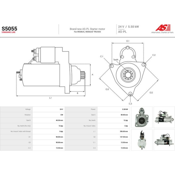 S5055 AS-PL Anlasser (Starter) S5055