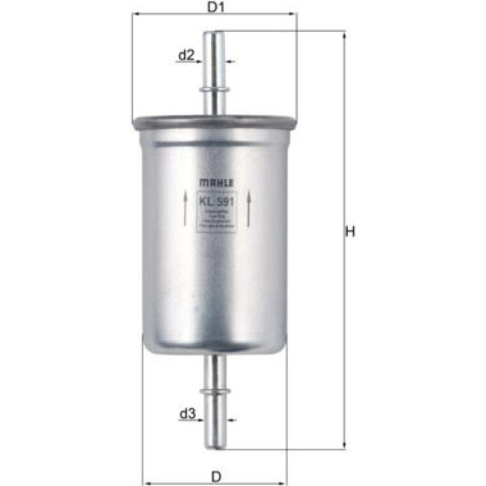 MAHLE Kraftstofffilter KL 591 MAHLE Kraftstofffilter KL 591