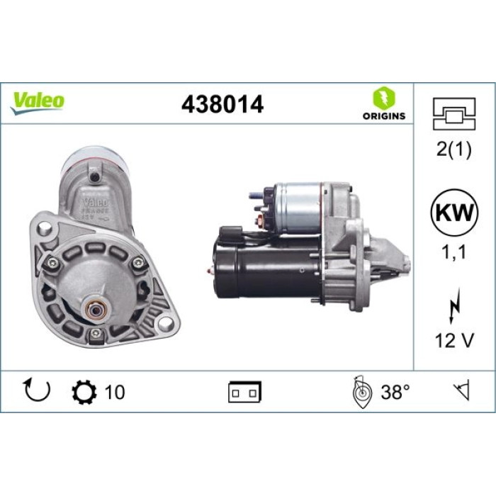 Valeo Anlasser 438014 Valeo Anlasser 438014