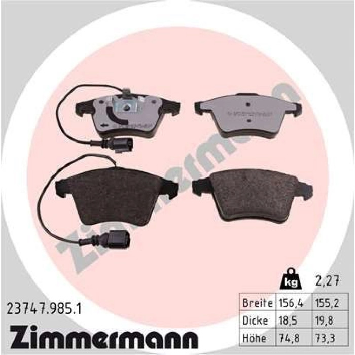 23747.985.1 ZIMMERMANN Bremsbeläge 23747.985.1 23747.985.1 ZIMMERMANN Bremsbeläge 23747.985.1