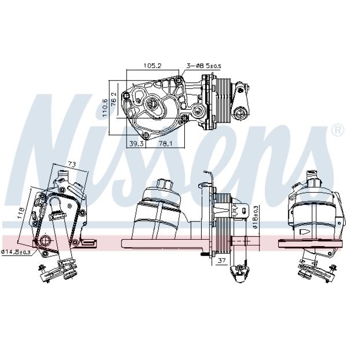 Nissens Ölkühler PKW 91325 Nissens Ölkühler PKW 91325