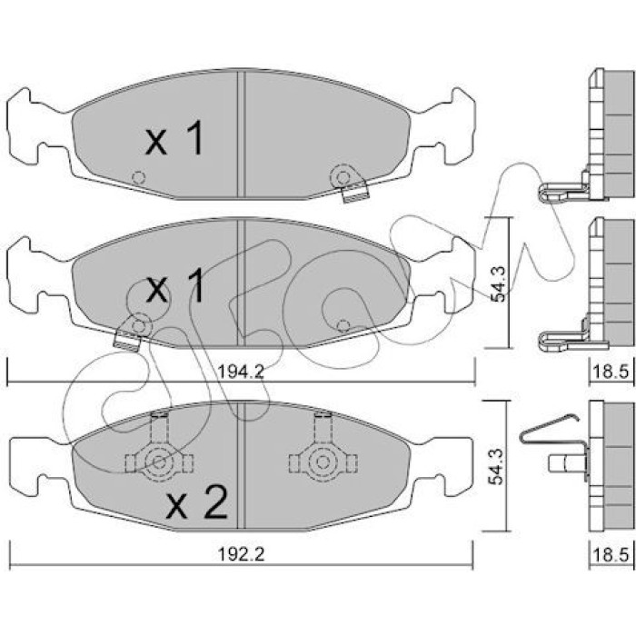 CIFAM Bremsbelagsatz, Scheibenbremse 822-525-0 CIFAM Bremsbelagsatz, Scheibenbremse 822-525-0