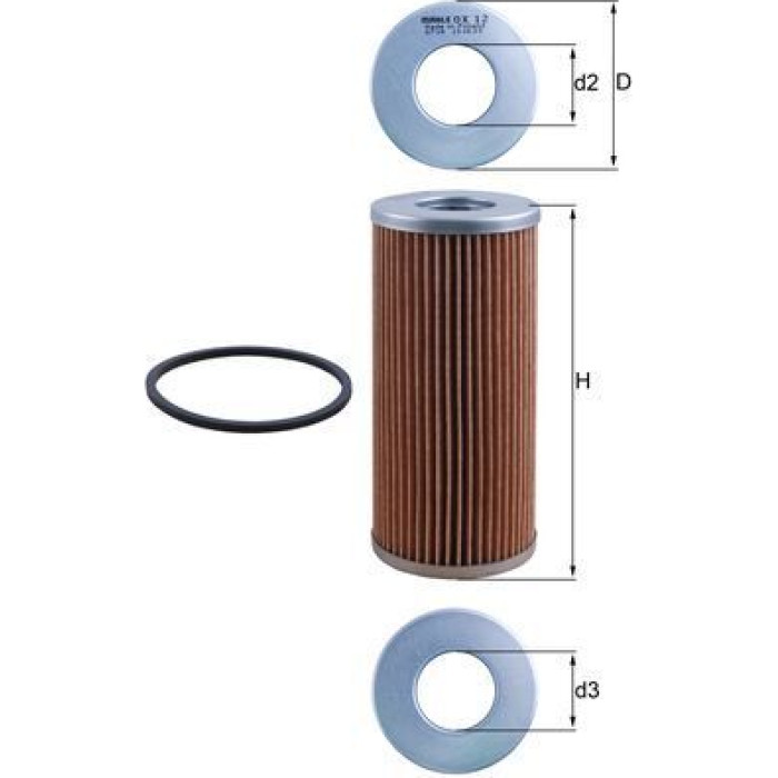 OX 12D MAHLE Ölfilter OX 12D, Filtereinsatz, Höhe 152 mm – u. a. für Alfa Romeo Gt (105_), Spider (105_), Gaz Volga (3102) – OE Nummer 105000604000 - l OX 12D MAHLE Ölfilter OX 12D, Filtereinsatz, Höhe 152 mm – u. a. für Alfa Romeo Gt (105_), Spider (105_), Gaz Volga (3102) – OE Nummer 105000604000 - l