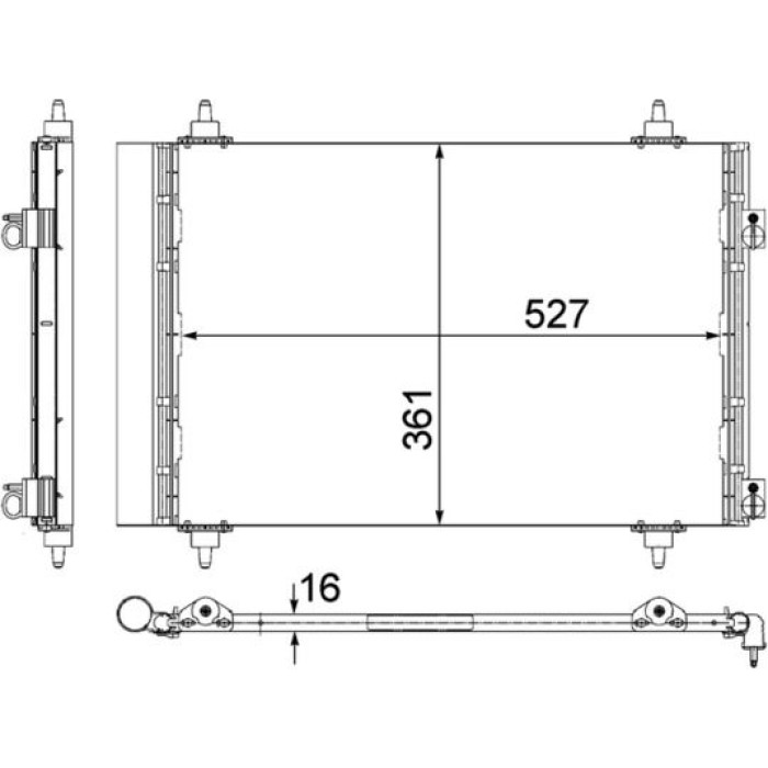 MAHLE Kondensator, Klimaanlage AC 554 000P MAHLE Kondensator, Klimaanlage AC 554 000P