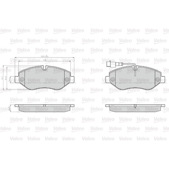 Valeo Bremsbelagsatz 872230 Valeo Bremsbelagsatz 872230