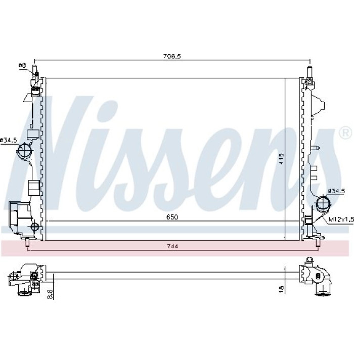 Nissens Wasserkühler PKW 630789 Nissens Wasserkühler PKW 630789
