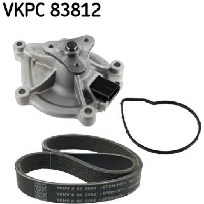 SKF Keilrippenriemensatz mit Wasserpumpe VKMC 33843 SKF Keilrippenriemensatz mit Wasserpumpe VKMC 33843