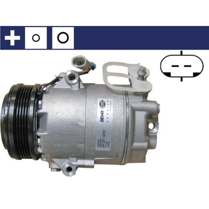 ACP 45 000S MAHLE Klimakompressor 45 000S, 12 V, CVC6, R134a – u. a. für Opel Astra G Caravan (T98), G CC (T98), G Stufenheck (T98) – OE Nummer 09165714 - l ACP 45 000S MAHLE Klimakompressor 45 000S, 12 V, CVC6, R134a – u. a. für Opel Astra G Caravan (T98), G CC (T98), G Stufenheck (T98) – OE Nummer 09165714 - l
