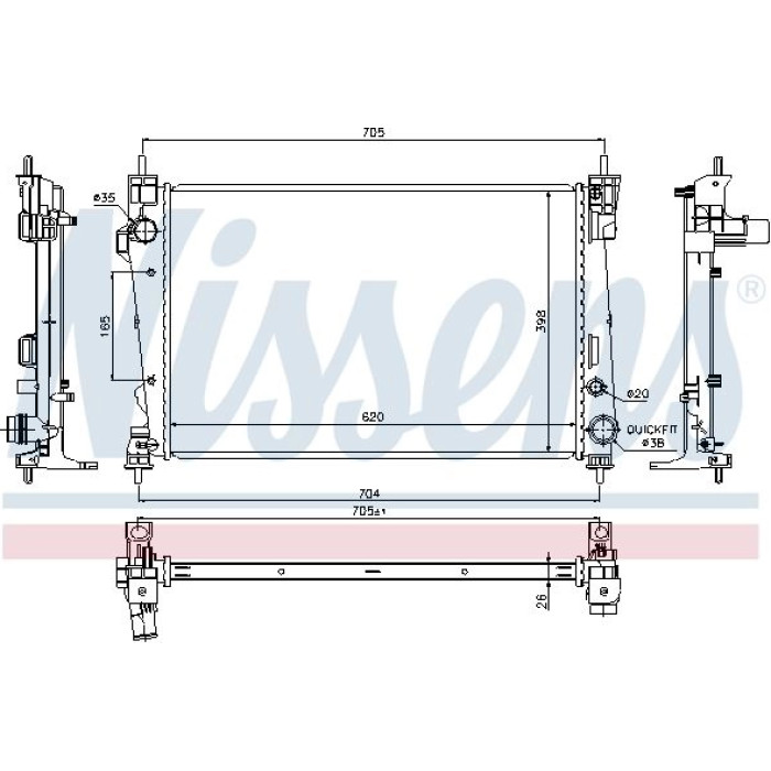 Nissens Wasserkühler PKW 60065 Nissens Wasserkühler PKW 60065