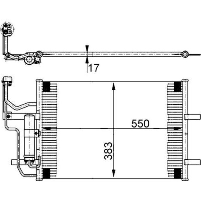 Kondensator, Klimaanlage AC 386 000S Kondensator, Klimaanlage AC 386 000S