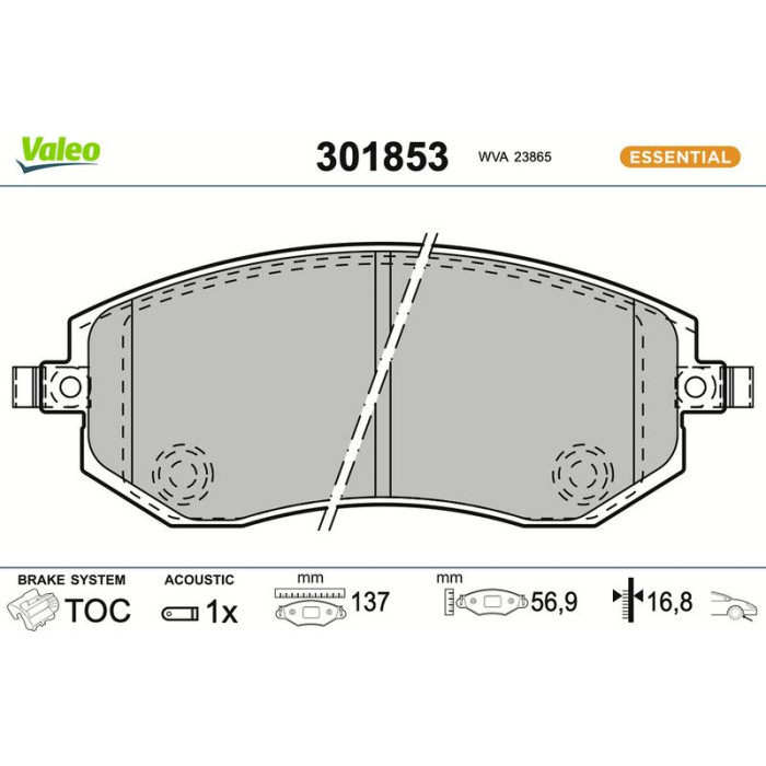 Valeo Bremsbelagsatz 301853