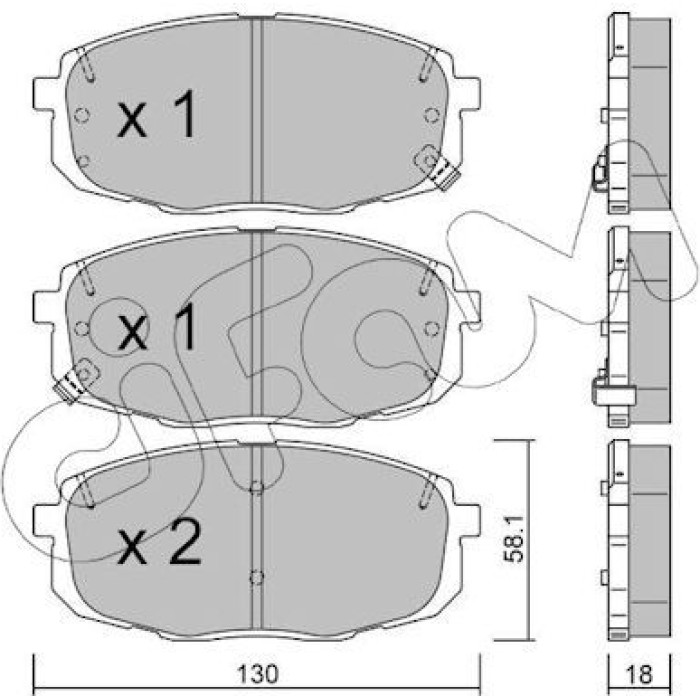 CIFAM Bremsbelagsatz, Scheibenbremse 822-513-1 CIFAM Bremsbelagsatz, Scheibenbremse 822-513-1