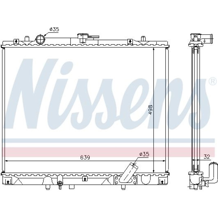 Nissens Wasserkühler PKW 62895A Nissens Wasserkühler PKW 62895A