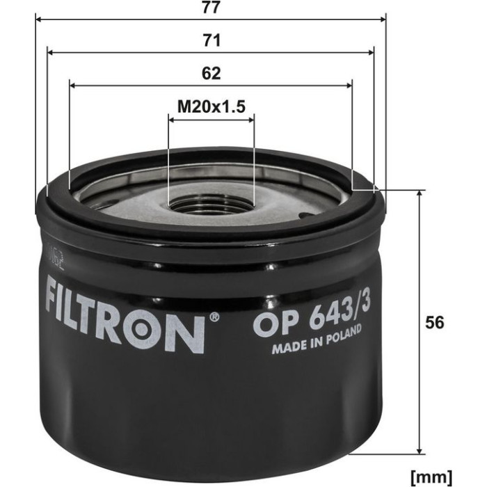 OP 643/3 Filtron Ölfilter OP 643/3 OP 643/3 Filtron Ölfilter OP 643/3