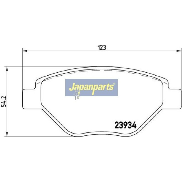 Japanparts Bremsbeläge PA-0716AF Japanparts Bremsbeläge PA-0716AF