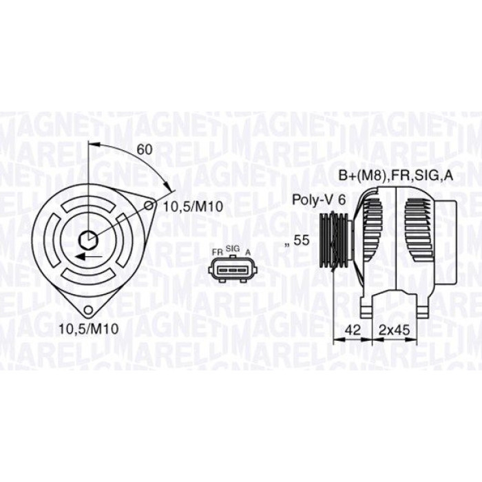 Magneti Marelli Lichtmaschine 063377416010 Magneti Marelli Lichtmaschine 063377416010
