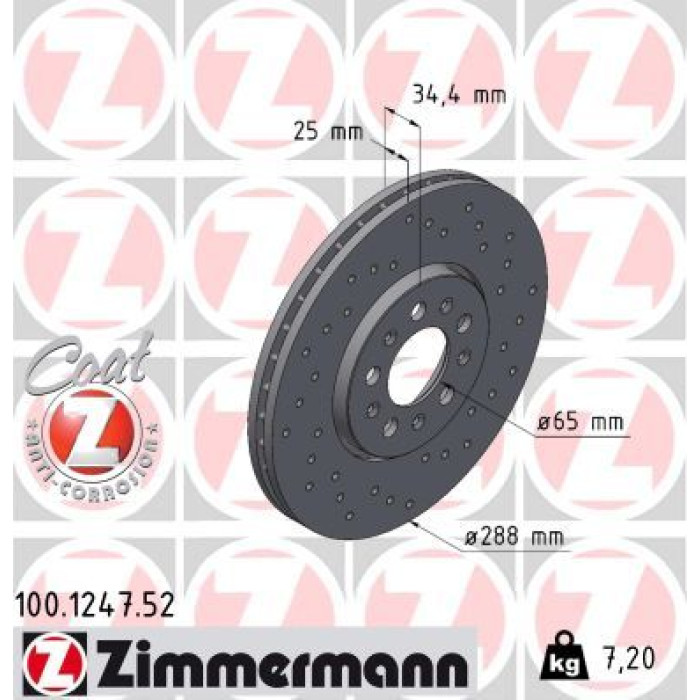 100.1247.52 Zimmermann 78 481 006 Sport Bremsscheibe Vorderachse 100.1247.52 100.1247.52 Zimmermann 78 481 006 Sport Bremsscheibe Vorderachse 100.1247.52