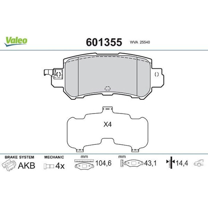 Valeo Bremsbelagsatz 601355