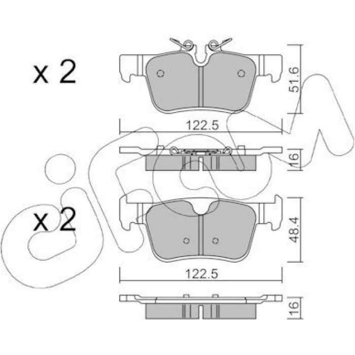 CIFAM Bremsbelagsatz, Scheibenbremse 822-1121-0