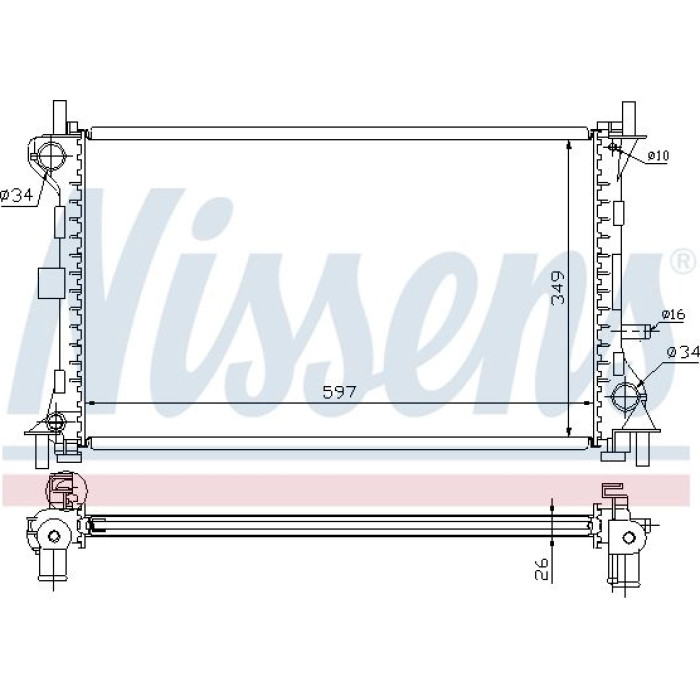 Nissens Wasserkühler PKW 62073A Nissens Wasserkühler PKW 62073A