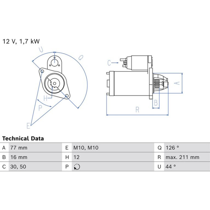 Bosch Starter 0 986 026 290 Bosch Starter 0 986 026 290