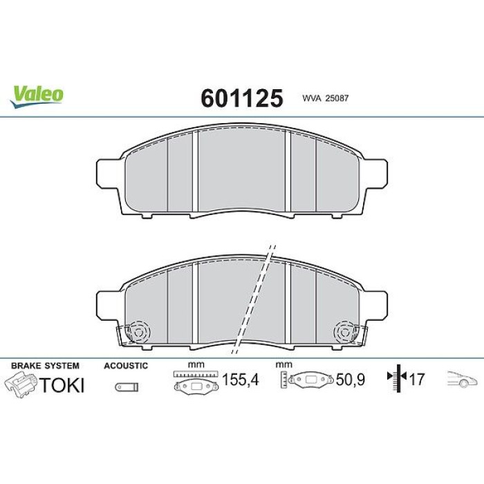 Valeo Bremsbelagsatz 601125