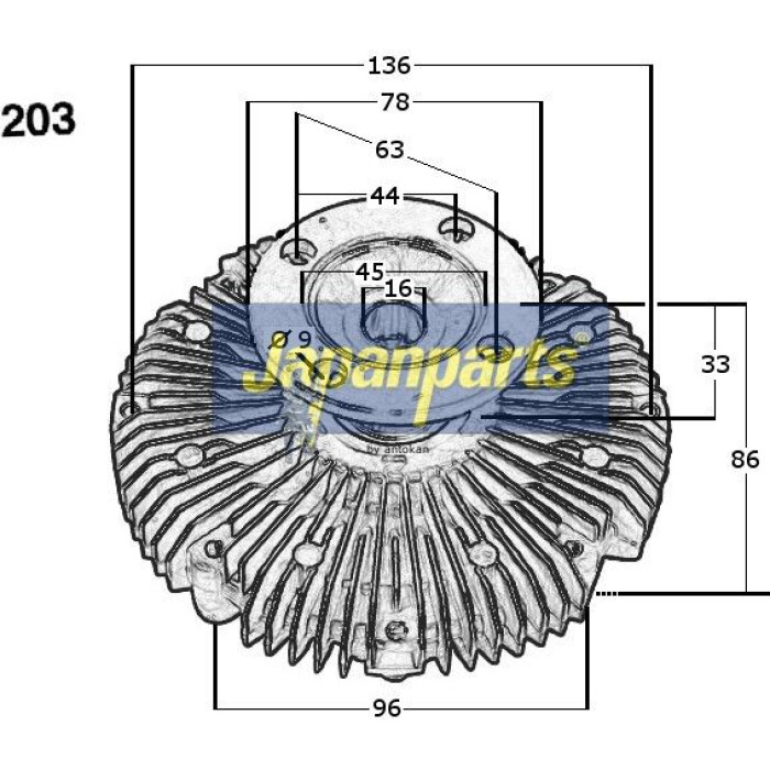 Japanparts Kühlerlüfterkupplung VC-203 Japanparts Kühlerlüfterkupplung VC-203