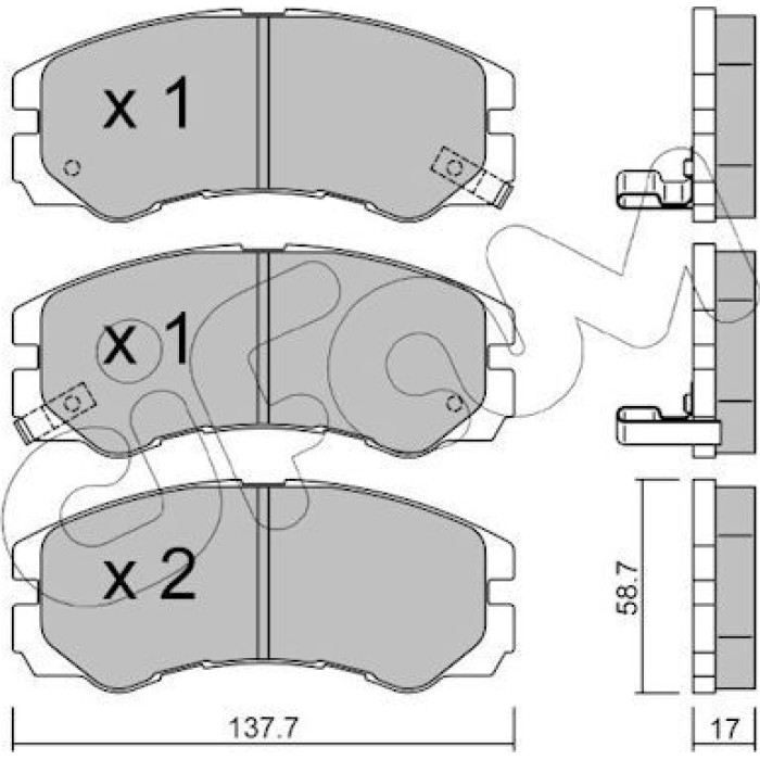 CIFAM Bremsbelagsatz, Scheibenbremse 822-357-0 CIFAM Bremsbelagsatz, Scheibenbremse 822-357-0