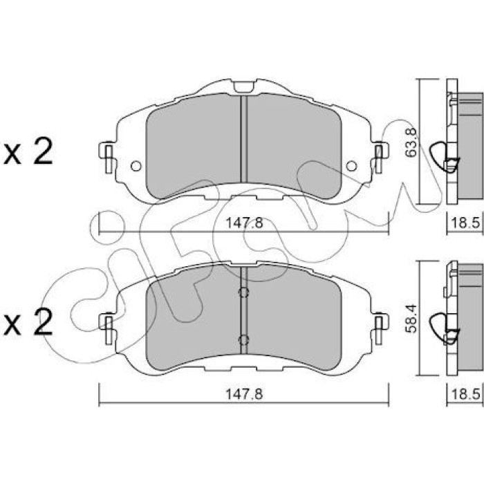 CIFAM Bremsbelagsatz, Scheibenbremse 822-983-0