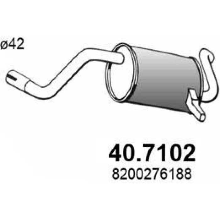 ASSO Endschalldämpfer 40.7102 ASSO Endschalldämpfer 40.7102