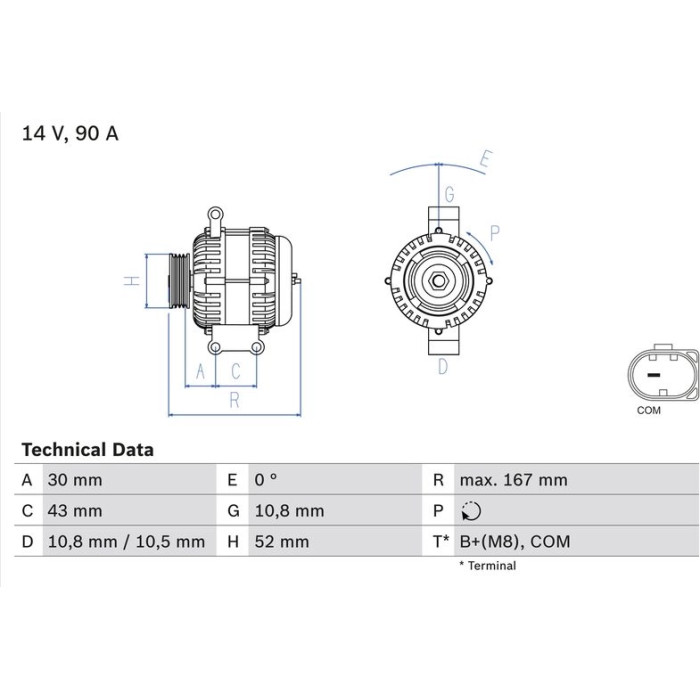 Bosch Lichtmaschine 0 986 080 500