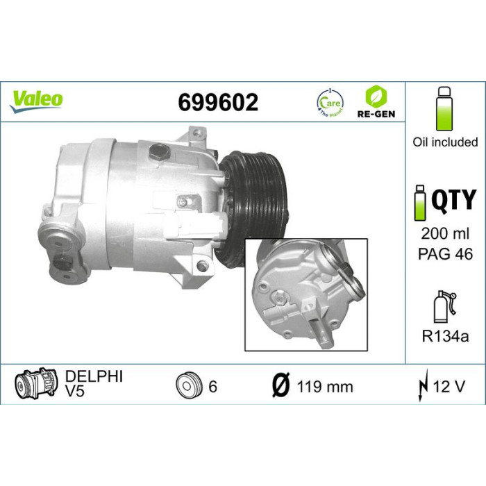 699602 Valeo Kompressor 699602 699602 Valeo Kompressor 699602