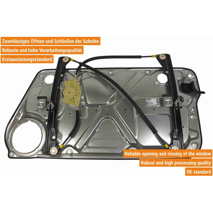 VAICO V10-6317 Fensterheber vorne links, elektrisch, ohne Motor, mit Trägerplatte VAICO V10-6317 Fensterheber vorne links, elektrisch, ohne Motor, mit Trägerplatte