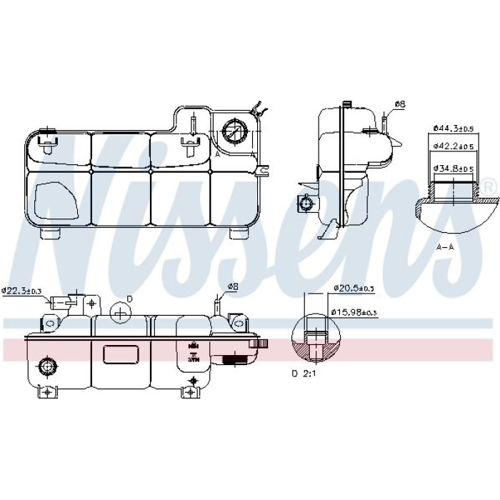 Nissens Kühlmittel-Ausgleichsbehälter 996077 Nissens Kühlmittel-Ausgleichsbehälter 996077
