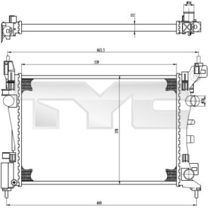 TYC Motorkühler 725-0035