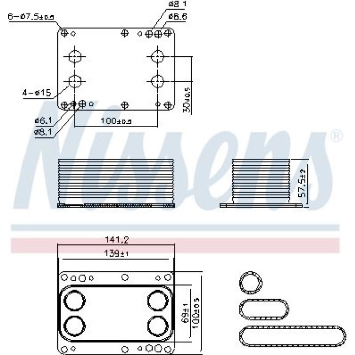 Nissens Ölkühler PKW 90921 Nissens Ölkühler PKW 90921