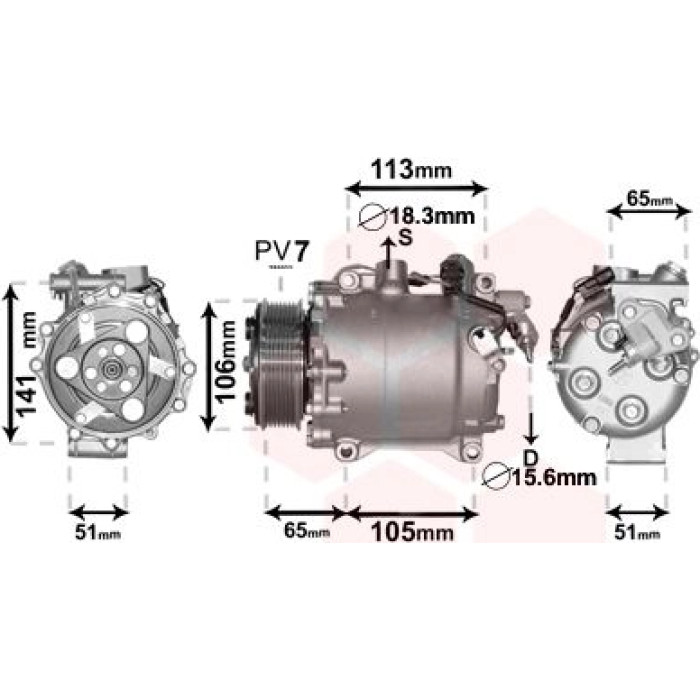Van Wezel Klimakompressor 2500K263