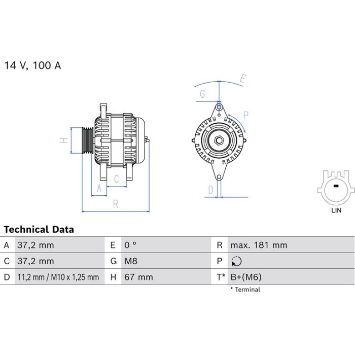 Bosch Lichtmaschine 0 986 086 510
