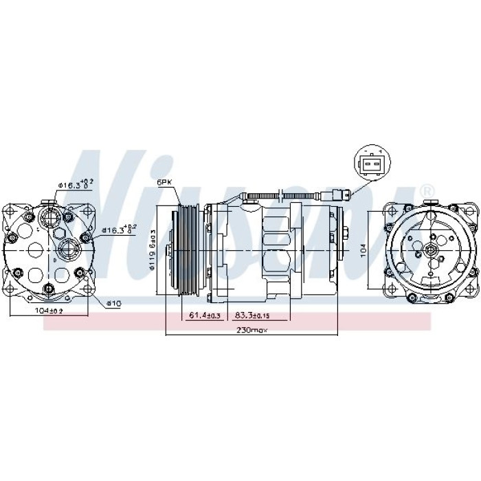 89055 Nissens Klimakompressor PKW 89055 89055 Nissens Klimakompressor PKW 89055