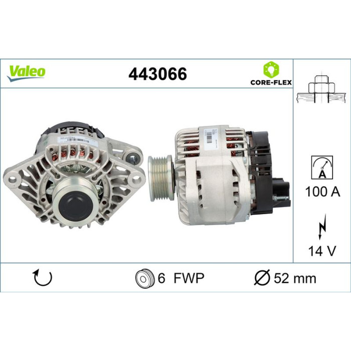 Valeo Lichtmaschine 443066 Valeo Lichtmaschine 443066