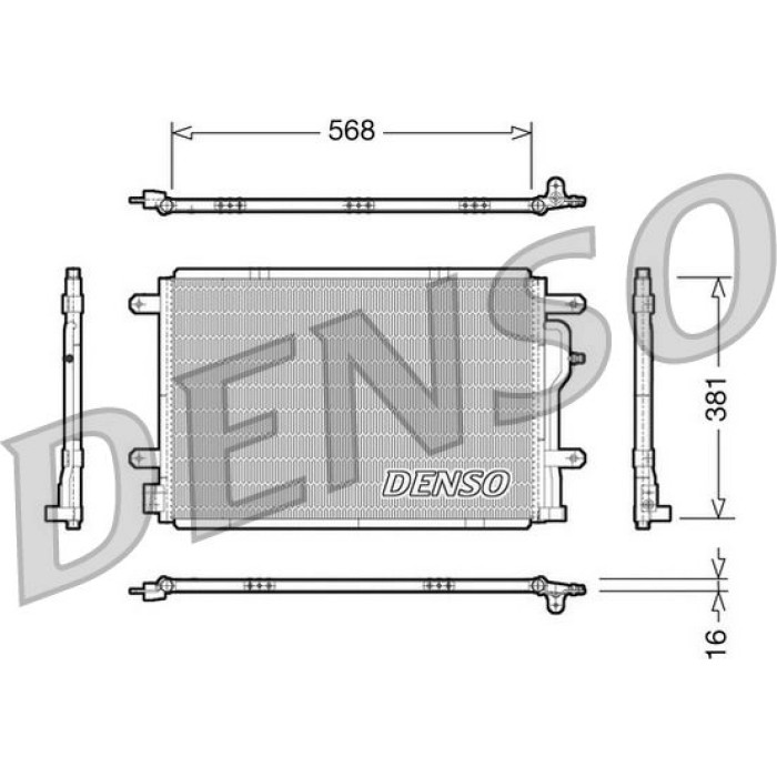 Denso Klimakondensator DCN02004